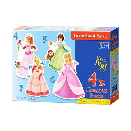 PUZZLE CASTOR 4 w 1 Pretty Princesses